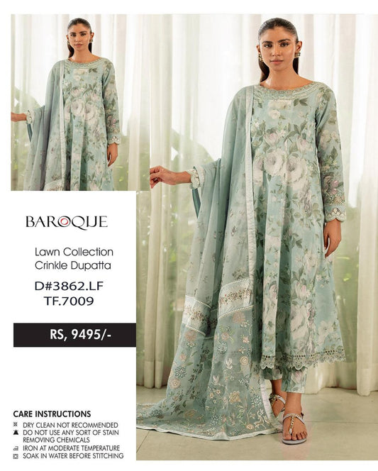 baroque Lawn 3 pc embroidery suit