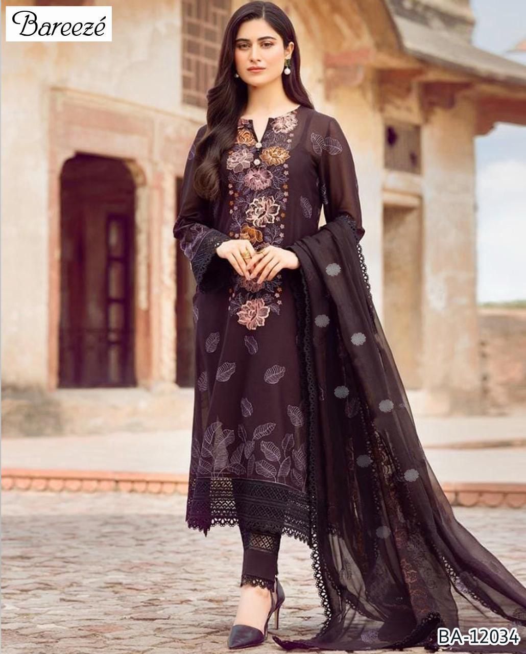 Bareeze 3 pc embroidery suit