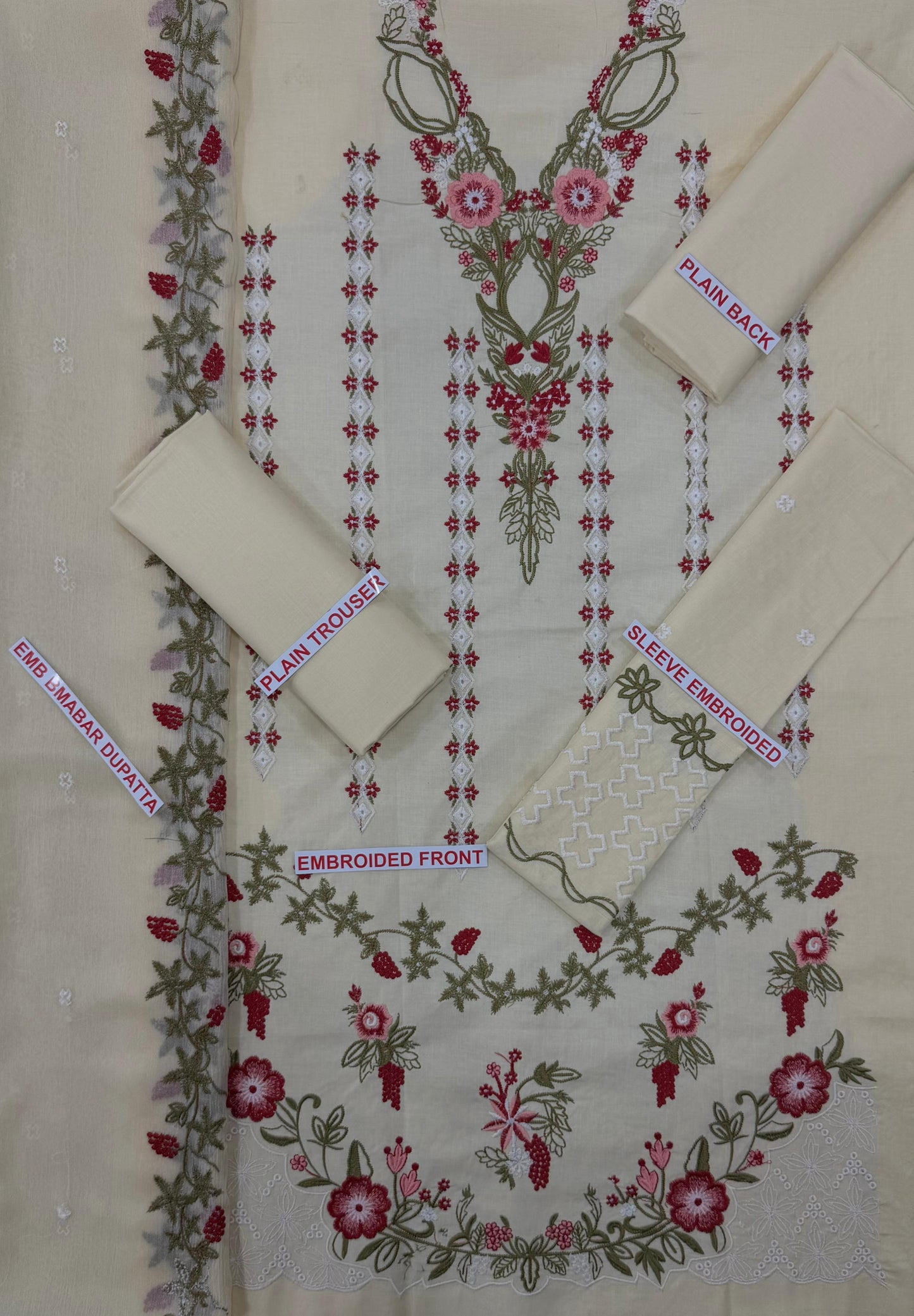 crimson Lawn 3 pc embroidery suit