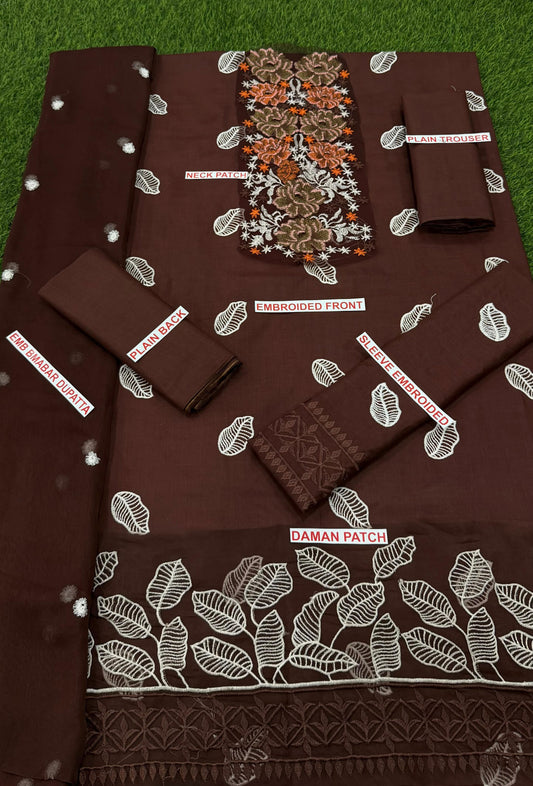 Bareeze 3 pc embroidery suit